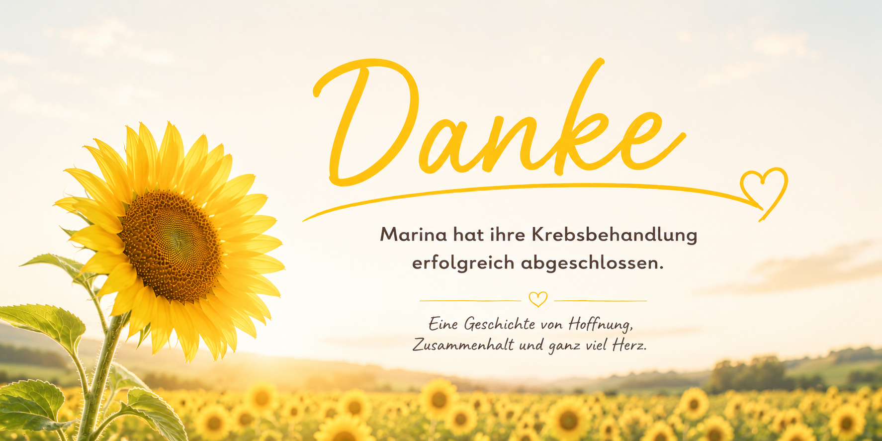 Sommer 2026 – Marina hat ihre Krebsbehandlung erfolgreich abgeschlossen